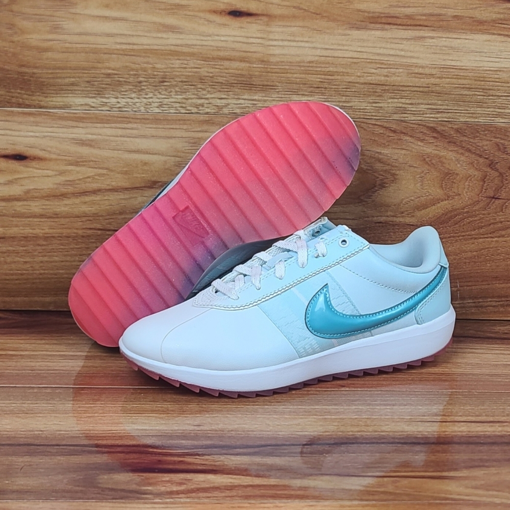 Nike Cortez Golf NRG Golf Shoes Topaz Blue Gaze CI2283-110 Women's 5.5  NEW